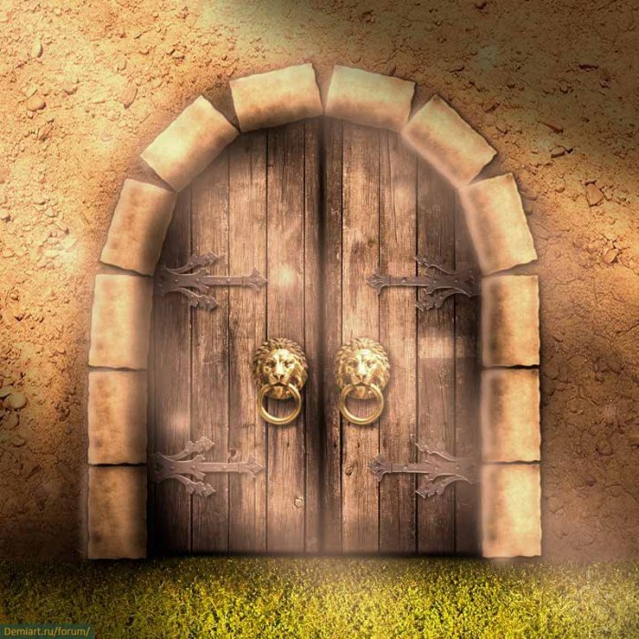Двери открываются полностью. Сказочные ворота. Сказочная дверь. Ворота замка. Замок для двери.