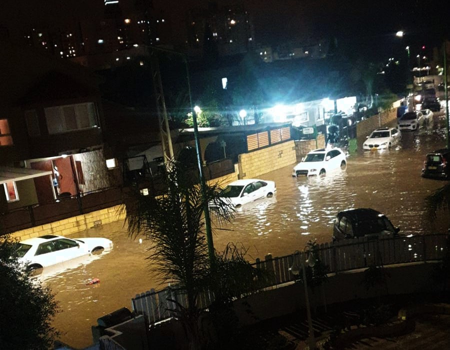 Наводнение в Ашкелоне 8.12.2019