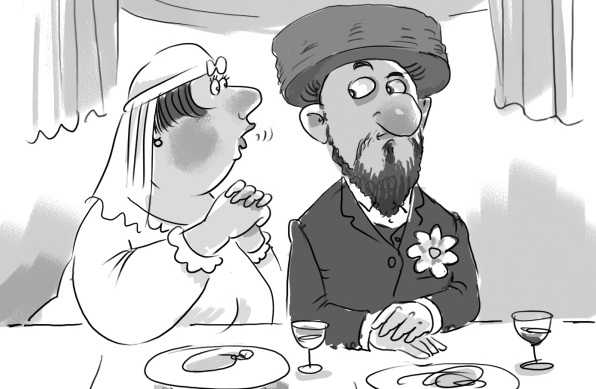 В окантовке серебряных рам...