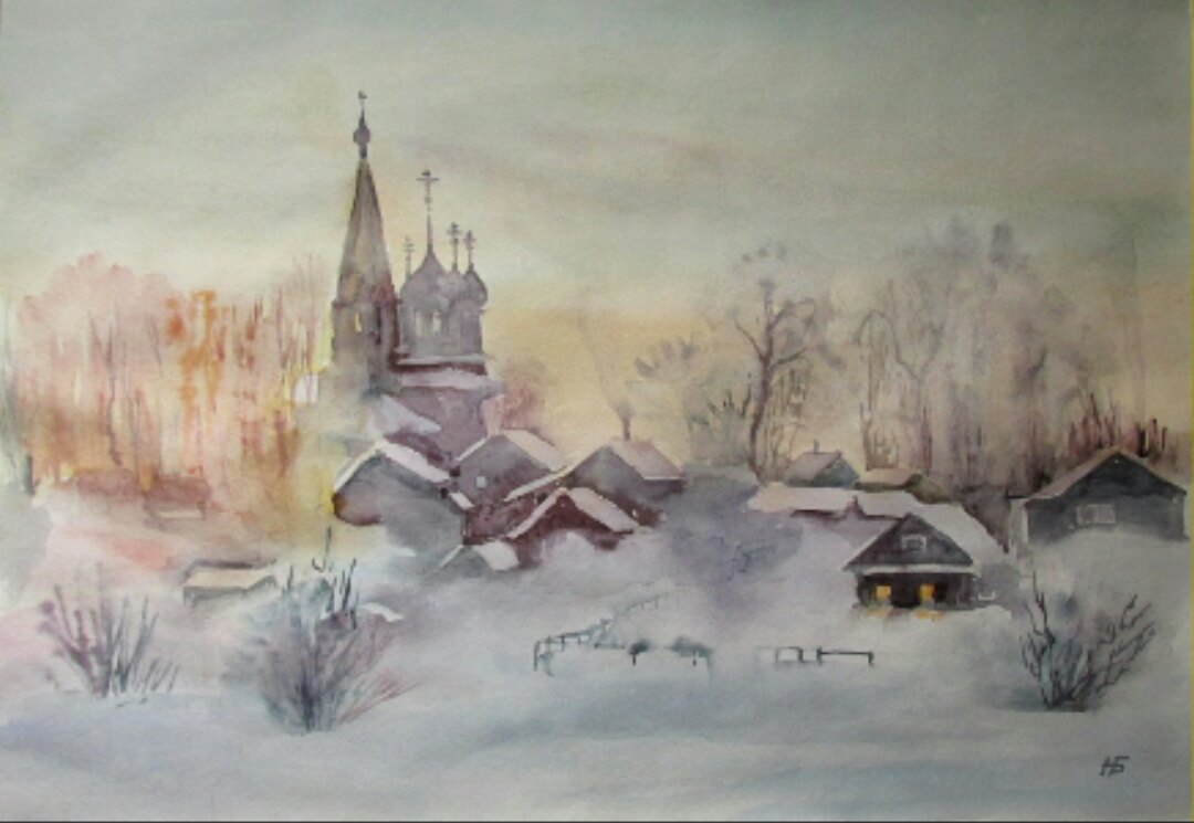 А у нас зима, сугробы