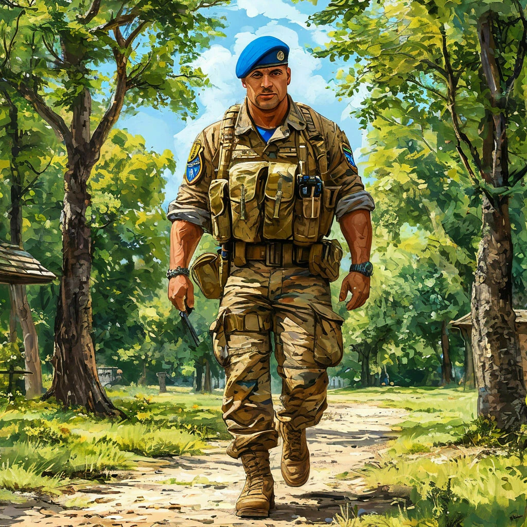 Голубой берет