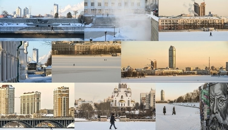 Парит Исеть, лазурь звенит и минус тридцать...