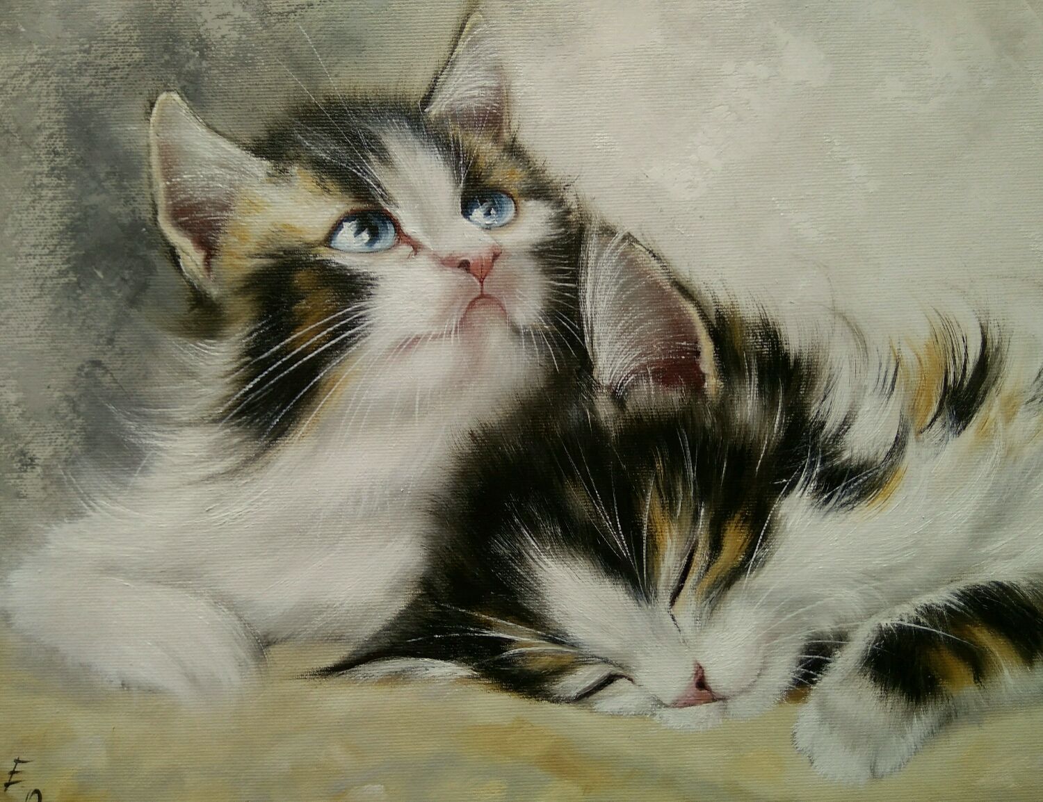 Кошка масло любят. Кот живопись. Кошки живопись маслом. Котенок живопись. Картины с кошками.