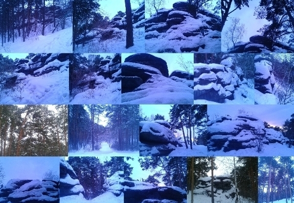 Резные линии зимы - гранит, сугробы, хвоя, ветер..