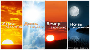 День и ночь, рассвет и вечер...