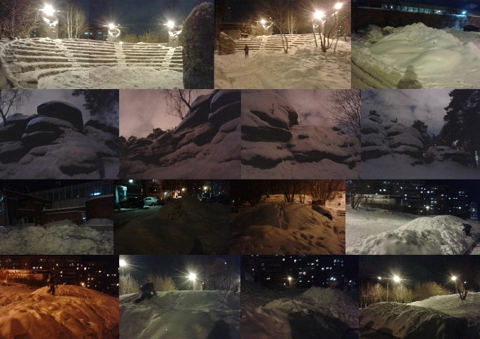 Февральский вечер. Снега море. Хребты стоят...