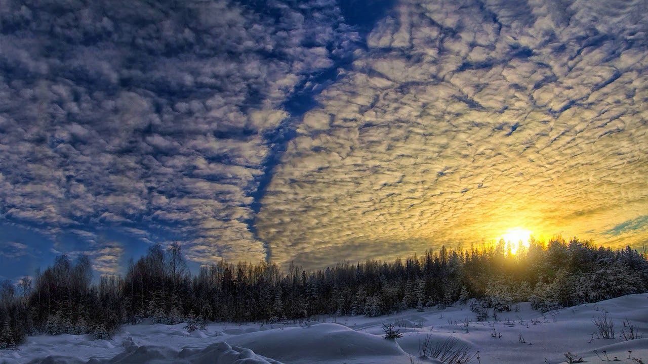 Красивое зимнее небо