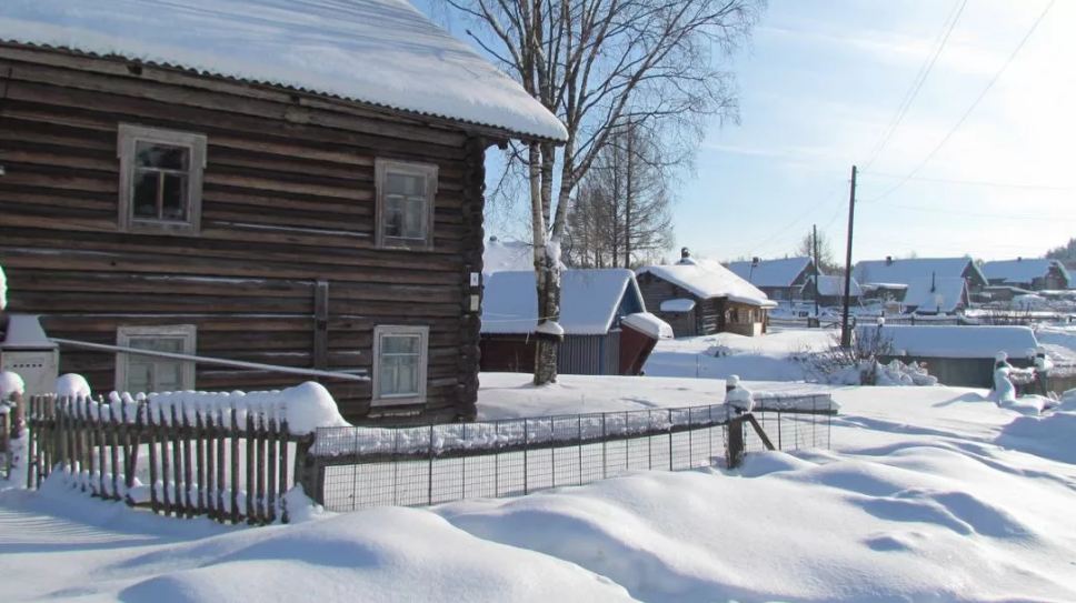 Кинерма деревня Карелия зима