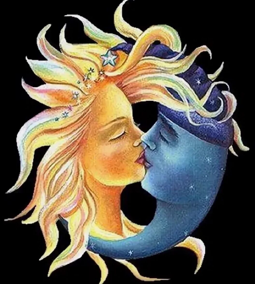 Солнце и луна любовь. Инь Янь солнце и Луна. Солнце и Луна. Слияние солнца и Луны.
