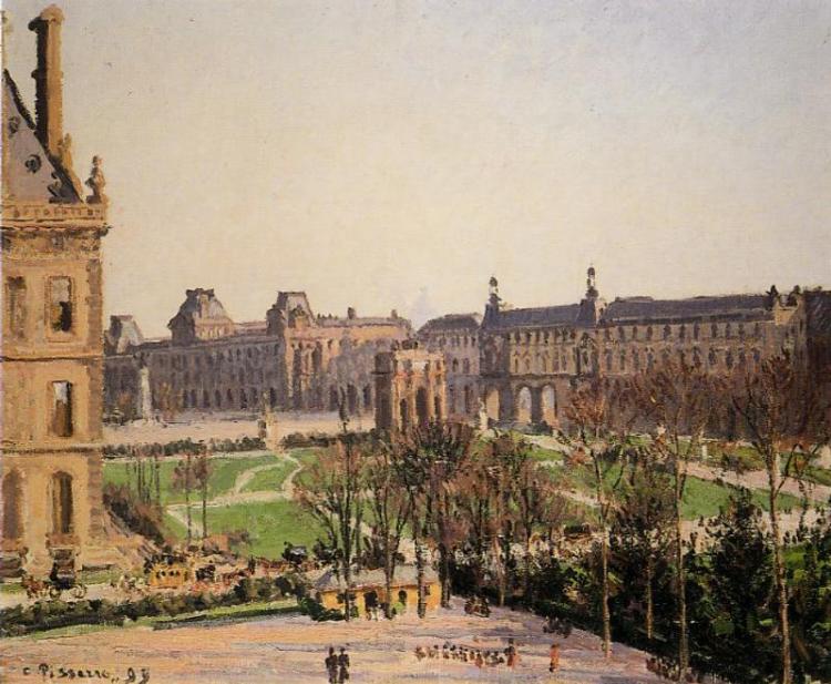 К. Писсарро. 527. Площадь Каррузель. Полдень