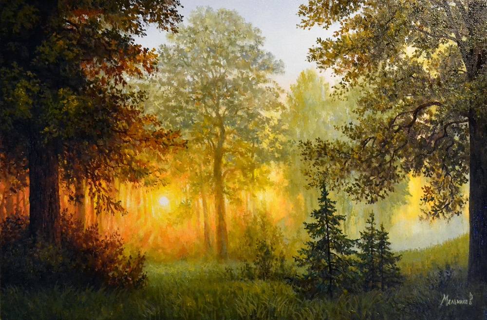 Песня утро в лесу. Картина Солнечный лес Андрея Бельчева. Шишкин Лесная Поляна картина.