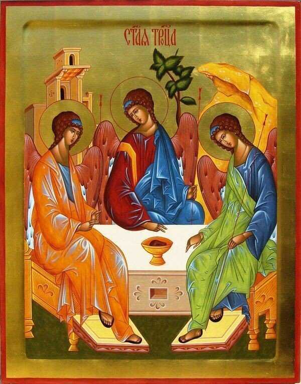 Изображение иконы пресвятой троицы