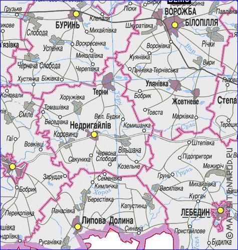 Сумская область украина на карте граница