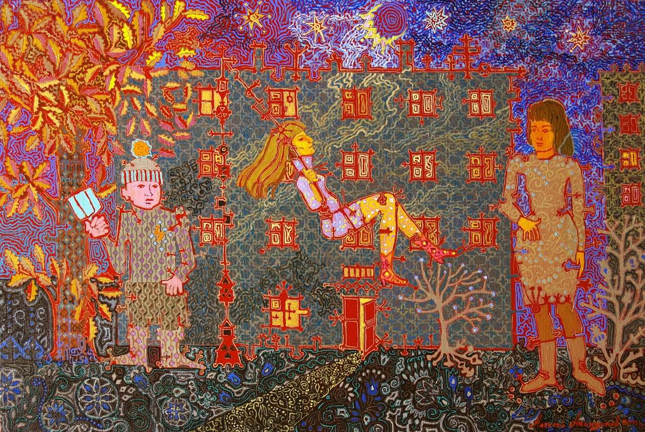 Качели. По картине Алексея Акиндинова