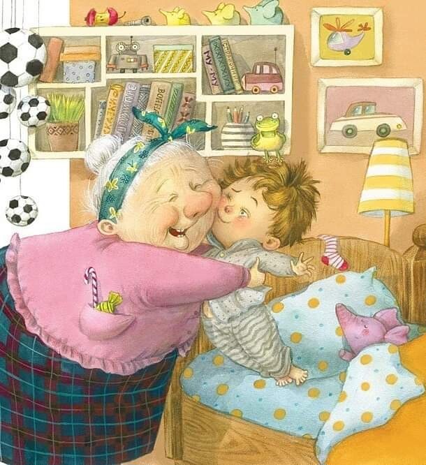 Смотри-ка, бабушка, в закат...