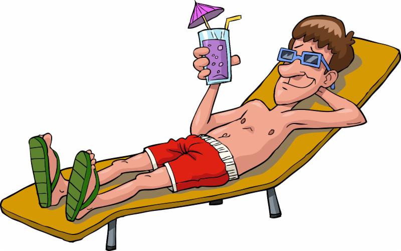 Человек загорает рисунок