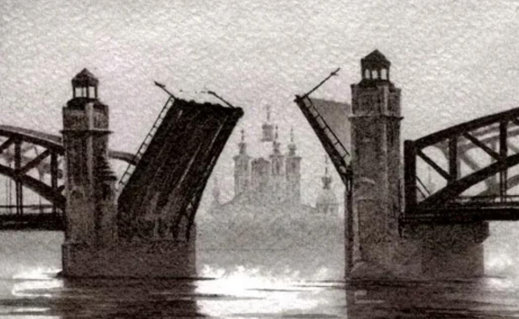 Большеохтинский Мост Рисунок