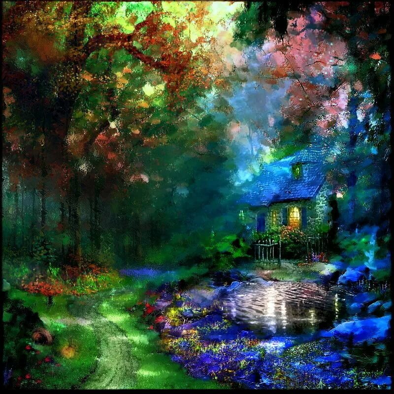 Вечер в саду