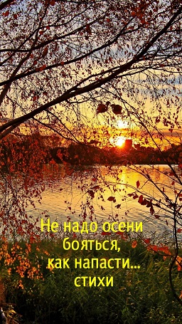 Не надо осени бояться как напасти...