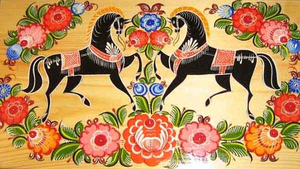 Городецкая роспись