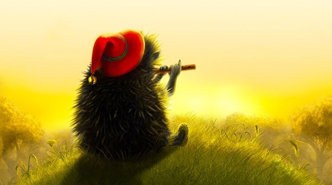 Там с попугаем ёж