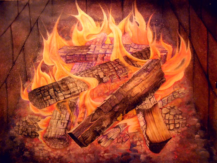Рисунок очага с огнем