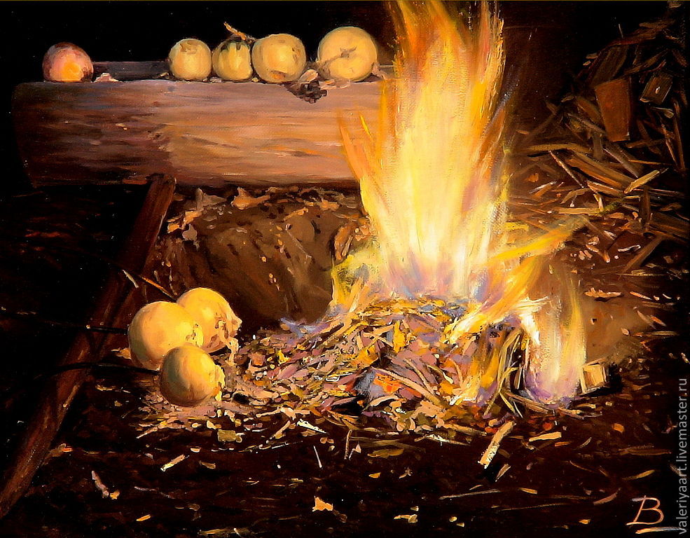 Костер на картинах