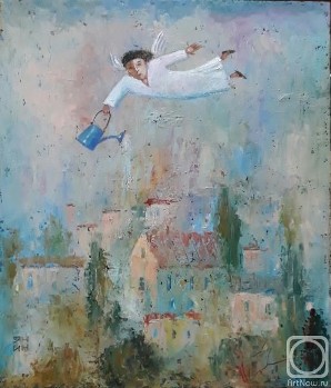 Город осенний серый