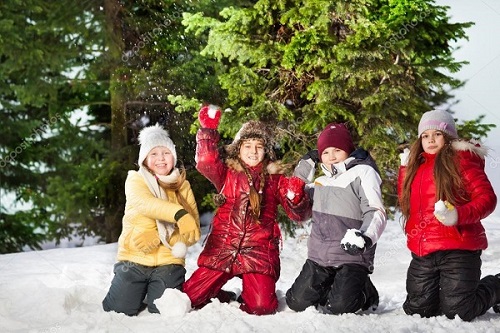 Игра в снежки Стихи для детей