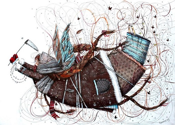 Среди осенней пустоты...