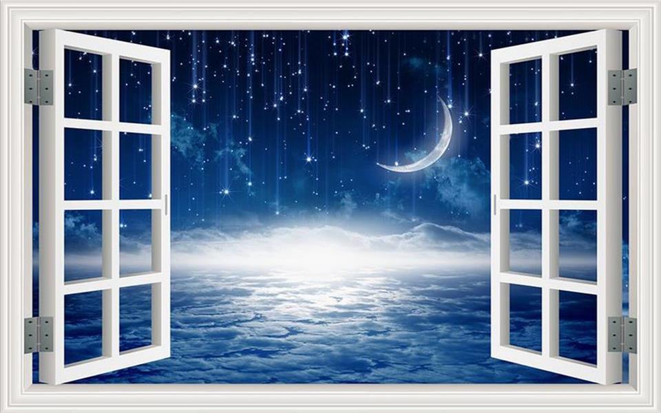 Ночное окно. Луна из окна. Месяц в окошко глядит. Ночное небо в окне. Колыбельная бай бай бай засыпает солнышко.