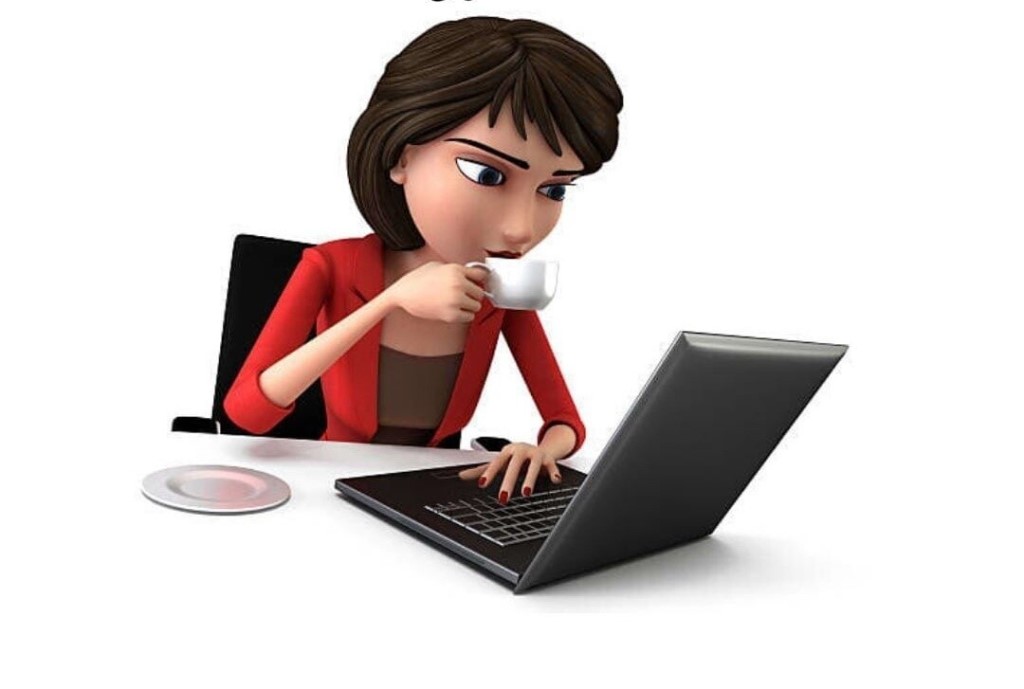 Поисках информации о том. Человек за компьютером. Пользователь компьютера. Женщина с компьютером. Мультяшка за компьютером.