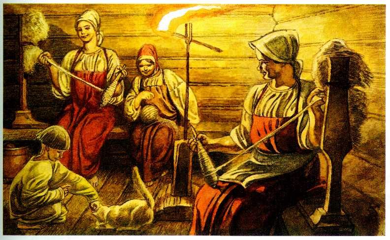 Ой, горит лучина - лучинушка...