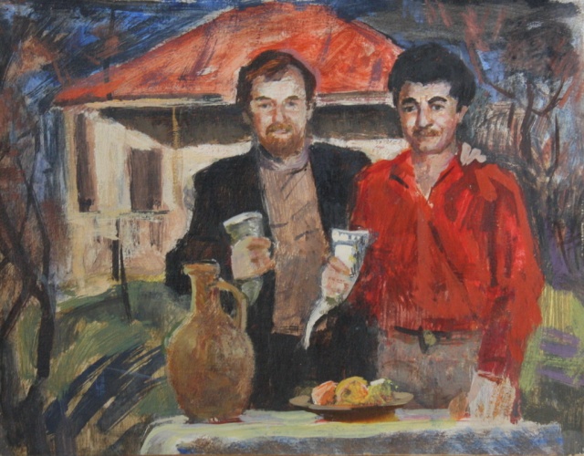 Мой старый приятель художник по профессии. Мой старый приятель художник по профессии. Многофигурная сюжетная композиция. Современная живопись. Повар живопись.