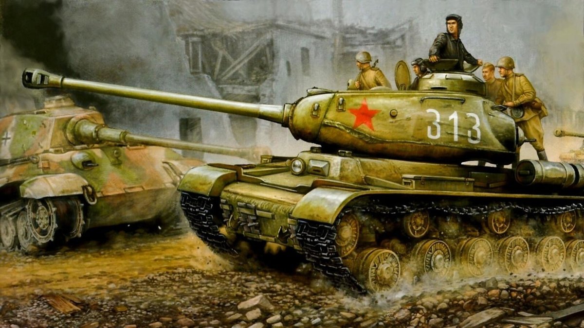Танк ИС-2 против тигра