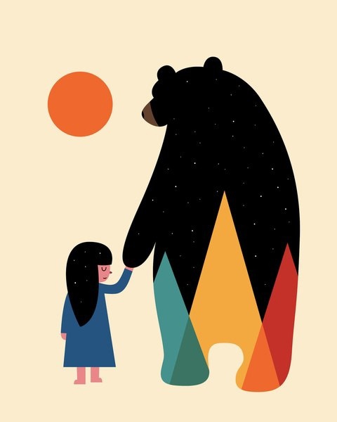 Моя ночь - это темный медведь...