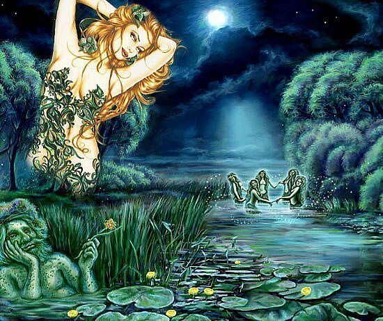 Ивана купала нечистая сила. Ивана купала русалки. Ивана купала нечистая сила. Ивана купала девушки с венками. Русалки славянская мифология язычество.