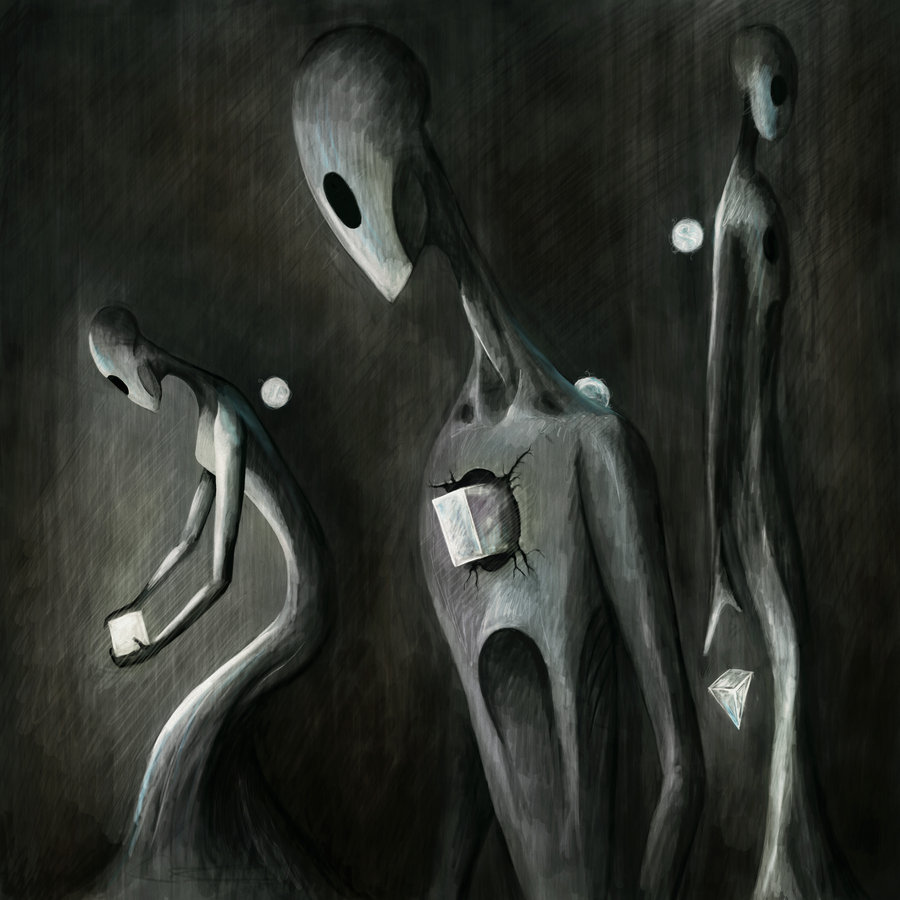 Пустые люди пустые души. Мрачные картины Адама Хоуи. Пустота живопись.