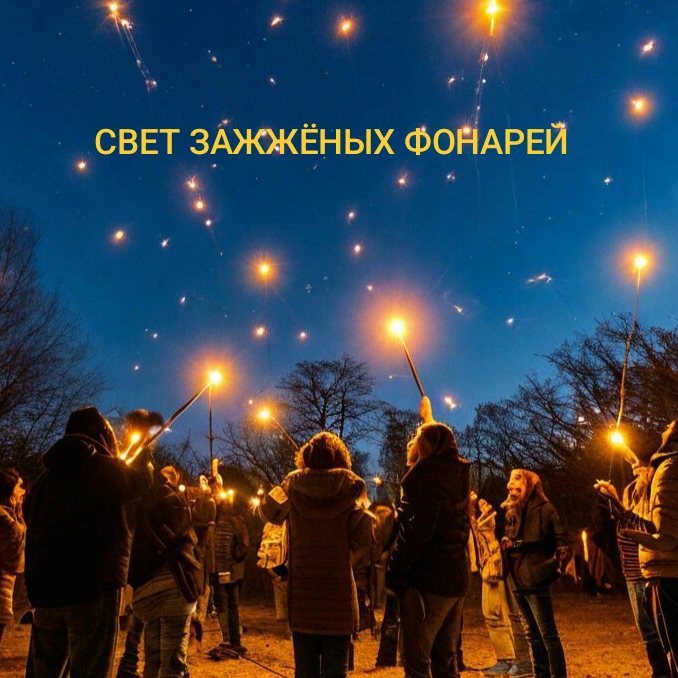 Свет зажжённых фонарей