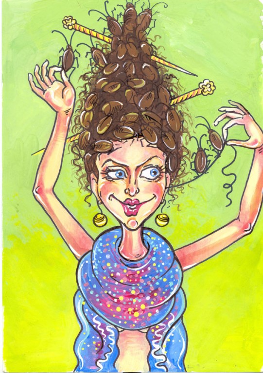 Смешные картинки про тараканов в голове у женщины