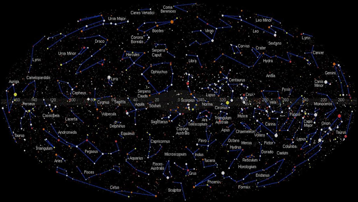 Местоположения звезд. 88 Созвездий карта. Sky Map карта звездного неба. Звездное небо 88 созвездий. Северное полушарие звездного неба с названиями созвездий.