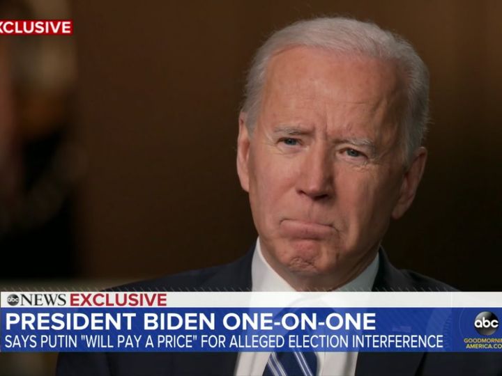 Назвал убийцей Путина Джо Байден...