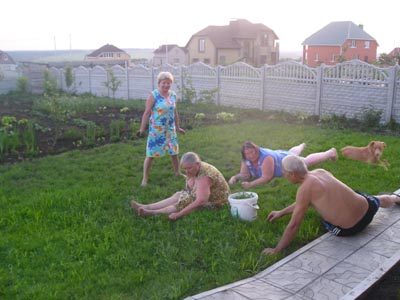 Как пололи мы газон