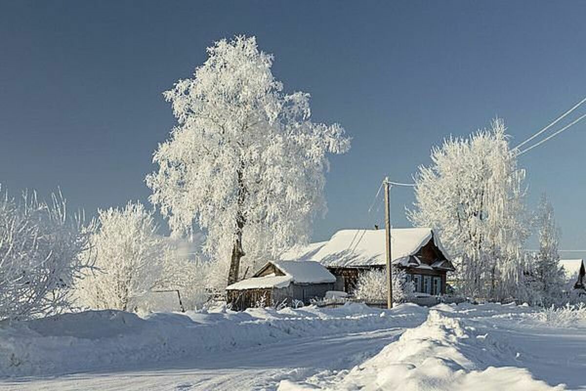 Сибирь снег Хутор
