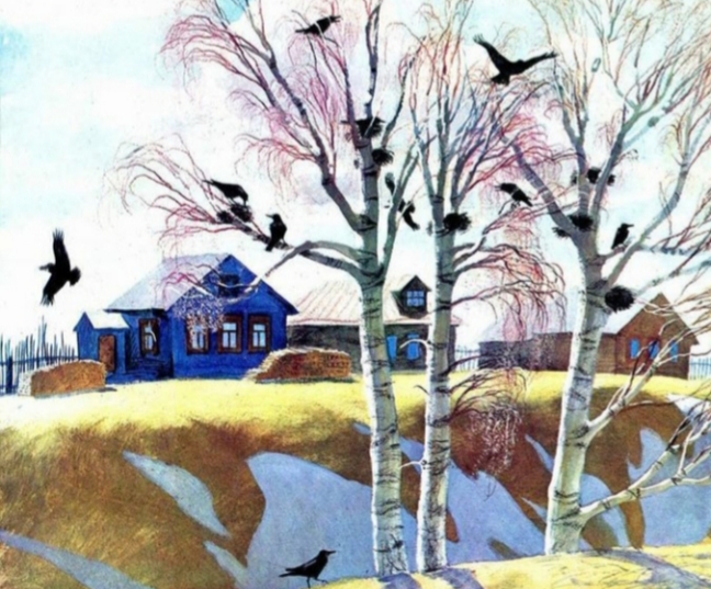 Скребицкий четыре художника 2 класс читать. Рисунок красота весны.