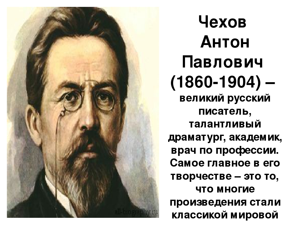 А п чехов рассказ писатель. Биография а п Чехова для 4 класса. Сообщение о Антоне Павловиче Чехове.