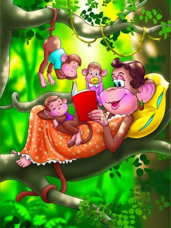 Обезьяна с мультика с детьми картинки