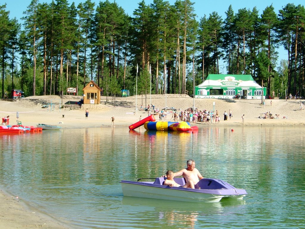 Зона отдыха голубая вода