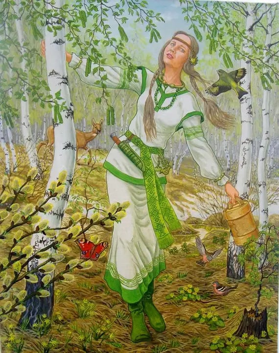 Ой, стояла во поле берёзонька...