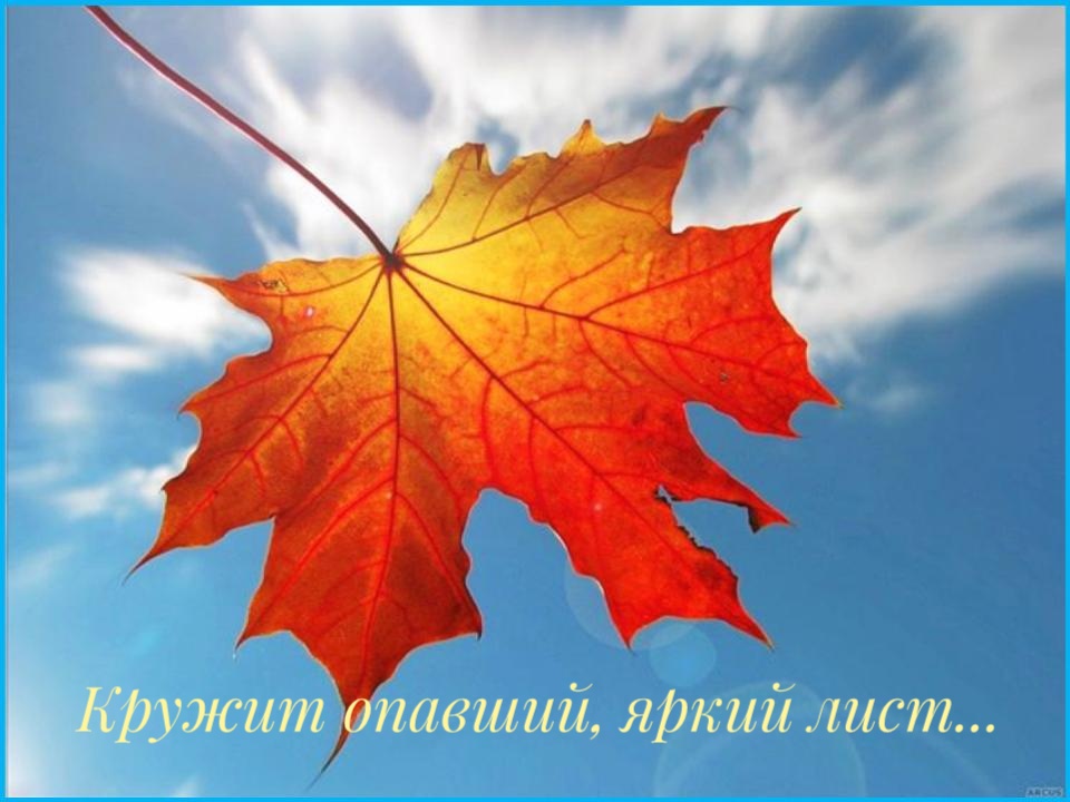 Кружит опавший, яркий лист...